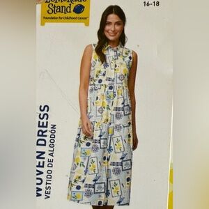 Alex's Lemonade Stand Woven Dress Xl NWT